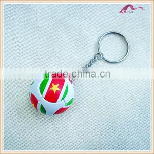 Fashion Promotional Logo Printed PU Ball Keychain thumbnail-1