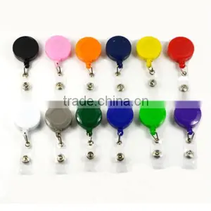 Plastic Retractable Pull Chain Reel ID Card Badge Holder Reel Recoil Belt Clip thumbnail-1