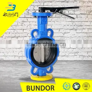 Wafer Type Valve Price Centerline Manual Dn100 Pn16 Epdm Lined Butterfly Valve thumbnail-1