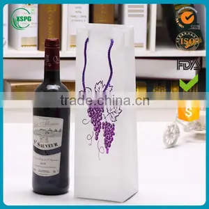 Eco-friendly Plastic Pvc Flat Bottom Decorative Wine Bag thumbnail-3