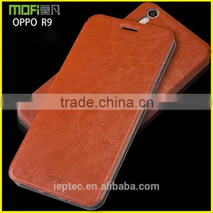 MOFi Case Funda Celular Back Housing for OPPO R9 R9tm, Mobile Handset Coque Flip Leather Cover for OPPO R9 thumbnail-1