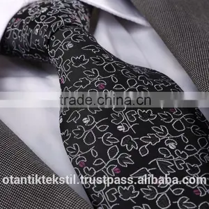 Blue Flowered,Silk Tie, Necktie, Neck Tie, Corbata, Gravate, Krawatte, Cravatta, Fashion Tie thumbnail-1