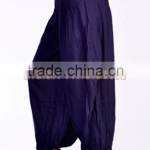 Indian Women Rayon Purple Color Harem Pants Causal Trouser Yoga Dance Baggy Hippie Genie Casual Pants 2007PRP thumbnail-1