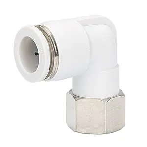 PLF Internal Thread L Type Air Hose Coupler Elbow Pipe Plastic Pneumatic Fittings thumbnail-1