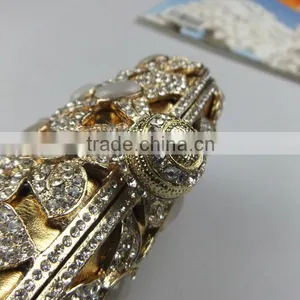 Brilliant Diamond Metal Frame Luxury Evening Party Clutch Bag With Chain For Women thumbnail-5