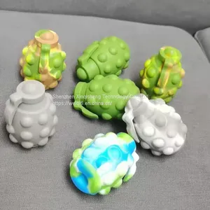 Cheap Grenade Odorless 3D Silicone Bowling Ball Fidgets Fidget Ball Fidget Toy Decompression Squeeze 3d Elastic Ball thumbnail-5