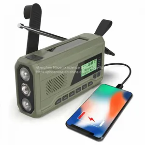 Portable Solar Radio, Emergency Radio With Crank, Dynamo DAB/FM Radio,4500mAh Rechargeable Powerbank,Bluetooth Speaker,USB Phone Charger,LED Flashlight & Reading Light,SOS Alarm,Camping,outdoor thumbnail-2