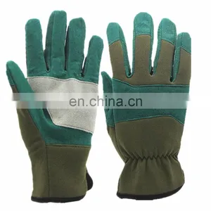 Factory Custom Industrial Construction Cowhide Warm Leather Work Safety Mechanical Gardening Gloves thumbnail-1