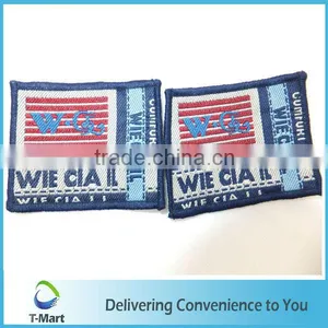 Cheap Price Embroidery Badge/Sticker/patch Design Woven Label for Clothings, Bags, and Garments thumbnail-1