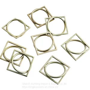 Antique Gold Napkin Ring With Square And Round Shaped thumbnail-3