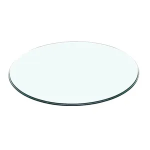 Tempered Glass Home Restaurant Dining Room Glass Top Round Rectangle Dining Table Top thumbnail-1