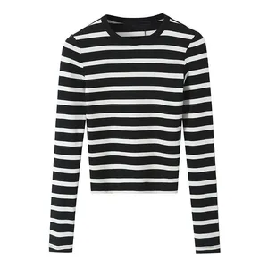 European and American Round Neck Seam Long Sleeve Base Layer Shirt for Women, New Autumn and Winter Style, Slimming and Figure-hugging Inner Wear T-shirt Top. thumbnail-4