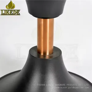 Modern Metal Black Cast Iron and Aluminium Alloy Coffee Tea Table Featuring Steel Legs thumbnail-5
