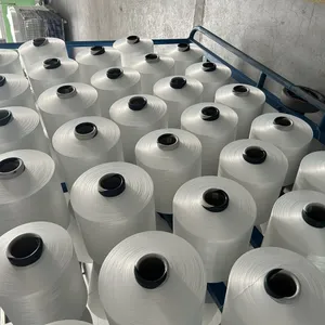 100% Polyester Yarn DTY75D/72F/2 SD SIM LIM Bleach White With Low FOB Price Offer thumbnail-3