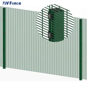 Commercial Galvanized Steel Welded Curved 3D Wire Mesh 358 Fence thumbnail-1
