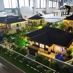 Handcrafted Self-built Villa Sand Table Model, High-precision Architectural Miniature Landscape, Customized Appearance and Layout Design Display Prop thumbnail-2