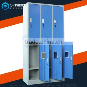 School Locker Rooms and Bathrooms Storage Cabinet Furniture Student Clothes and Book Rack Knock Down Lock Metal School Locker thumbnail-1