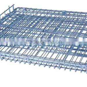 Zinc Plated Folding Metal Storage Stacking Wire Mesh Container thumbnail-2