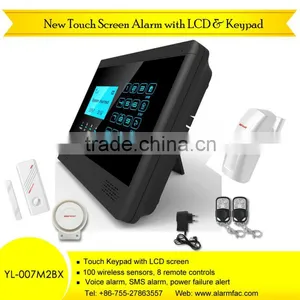 White or Black Color Wireless Intercom GSM Alarm System With Touch Keypad thumbnail-1