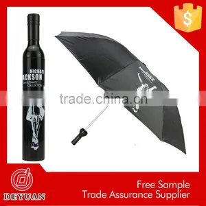 New Invention 3 Fold Wine Shape High Quality Bottle Umbrella thumbnail-6