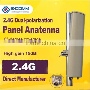 Hot Sale!!2.4Ghz Outdoor High-gain15dBi Wireless WIFI Dual Polarization Directional Mimo Panel Antenna thumbnail-1