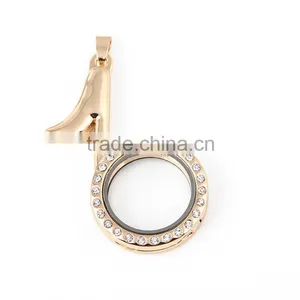 Imitation Rhodium Plated Musical Notation Floating Lockets Pendant thumbnail-5