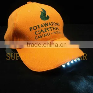 10x10 100% Heavy Brushed Cotton Customized Embroidery Logo Big LED Caps and Hats thumbnail-1
