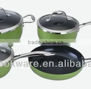 Hard-anodized Aluminium Cookware With High Temperature Painting Outside thumbnail-1