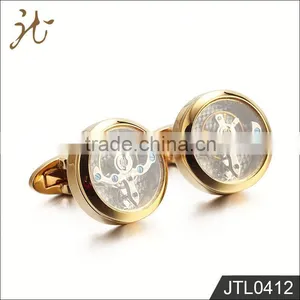 Good Quality Eco-Friendly Copper Gold Watch Cufflinks thumbnail-1