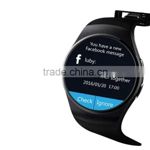 2016 High Quality Wholesale KW18 Smart Watch , Round Screen Smart Watch KW18 With Heart Rate Monitor thumbnail-4