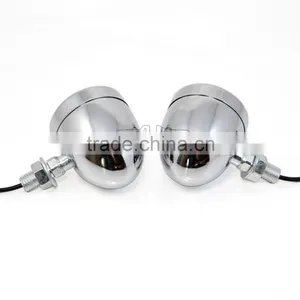 BJ-SL-057 High Quality Universal Chrome Amber Motorcycle Turn Signals Lights Bulb thumbnail-3
