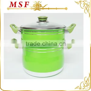 Multi-function Aluminum Non-stick Steaming Pot With Coloful Handle thumbnail-1