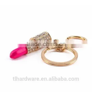 2016 Fashion Promotional Diamond Lipstick Keychain For Christmas Gift thumbnail-3