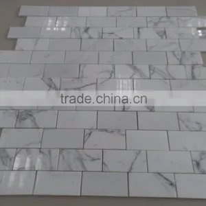 High Quality Polished Calacatta Marble Mosaic WithCompetitive Prices and Wall Mosaic thumbnail-2