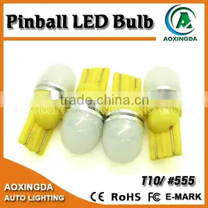 6.3V 5630 2 LEDs Wedge T10 555 LED Light Bulb With Milk White Lens for Pinball thumbnail-1