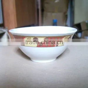 White Porcelain Footed Bowl Ceramic Noodles Bowl Soup Bowl thumbnail-1