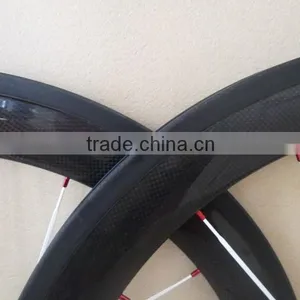 50mm Carbon Tubular Clincher Wheels 650C 23mm Wide Bicycle Wheelset thumbnail-2