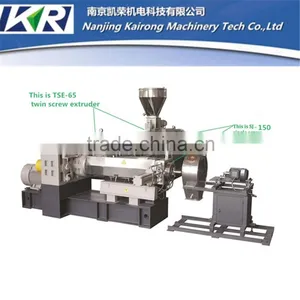Small Two Stage Recycled HDPE Plastic Pelletizer Extruder Machine Line thumbnail-1