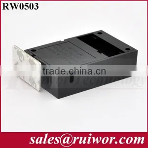 RuiWor RW0503 Cuboid Recoil Secure Lanyard (Tether) With Metal Plate End Connector for Product Positioning Install by 3M Tape thumbnail-1