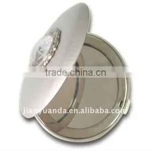 Metal Makeup Mirror Compact Mirror / Beauty Jewelry Mirror / Round Aluminum Compact Mirror thumbnail-3