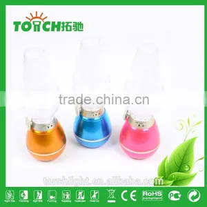 Rechargeable Working Light Indoor and Outdoor Super Bright Colorful Wind Switch Camping Light 3 Colors Solor Led Lantern thumbnail-3