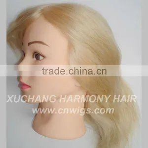 Male/Female Human Hair Training Head/natural Hair Training Mannequins Head thumbnail-1