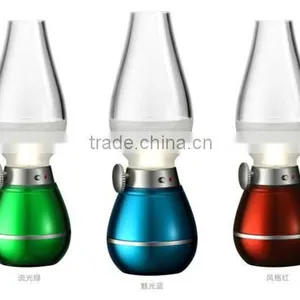 New Traditional Retro Vintage LED Table Lamp USB Rechargeable Blowing Control Night Light Lamp Fancy Table Lamp Room Decoration thumbnail-2