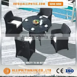 Rattan Outdoor Garden Patio Dining Table Set thumbnail-1