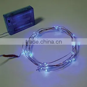 3xAA Battery Operated Silver String Wire LED Micro Fairy String Light for Flower Decoration/LED Micro String Light thumbnail-1