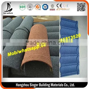 China Villa Building Material Aluminum Zinc Stone Coated Roofing Sheet/roof Tile thumbnail-3