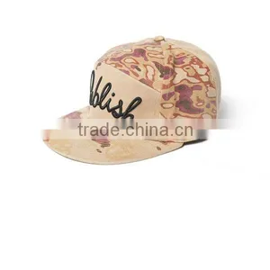 100% Acrylic 3D Embroidery Flat Peak Cap With Elastic Sweatband thumbnail-1
