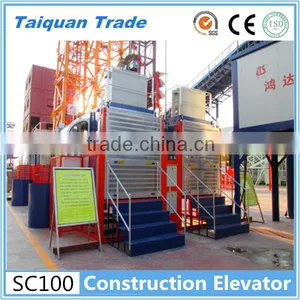 New Condition SC100/100 Double Cage Construction Elevator thumbnail-2