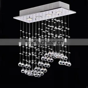 Modern Crystal Chandelier Raindrop Metal Pendant Light Fixture Quality Choice thumbnail-5