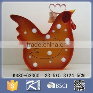 Hot Sale 2016 Decorative Metal Hen Ornaments With LED thumbnail-1
